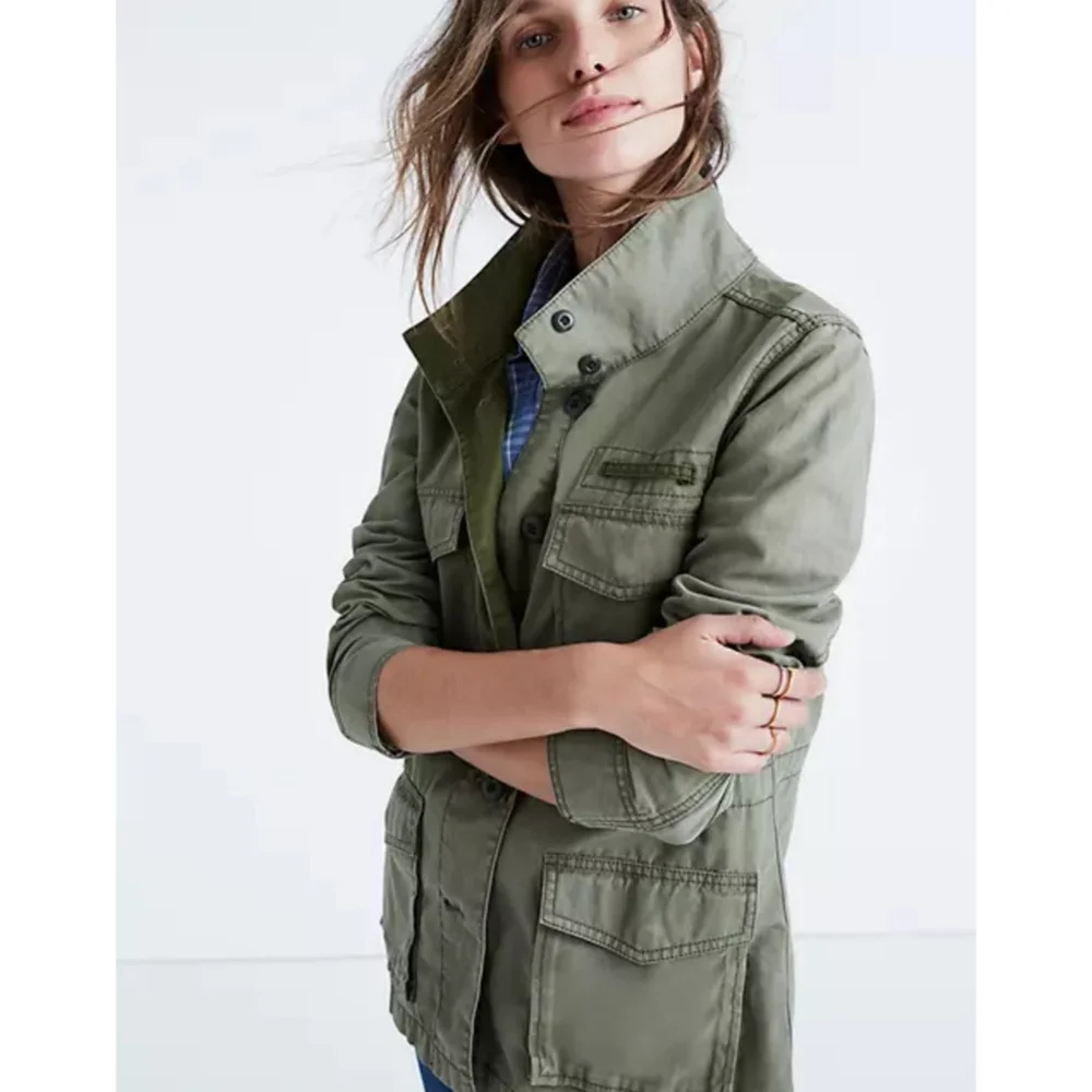 Madewell Army Green Military Utility Jacket - Picture 1 of 7